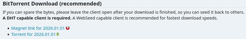Arch Linux BitTorrent
